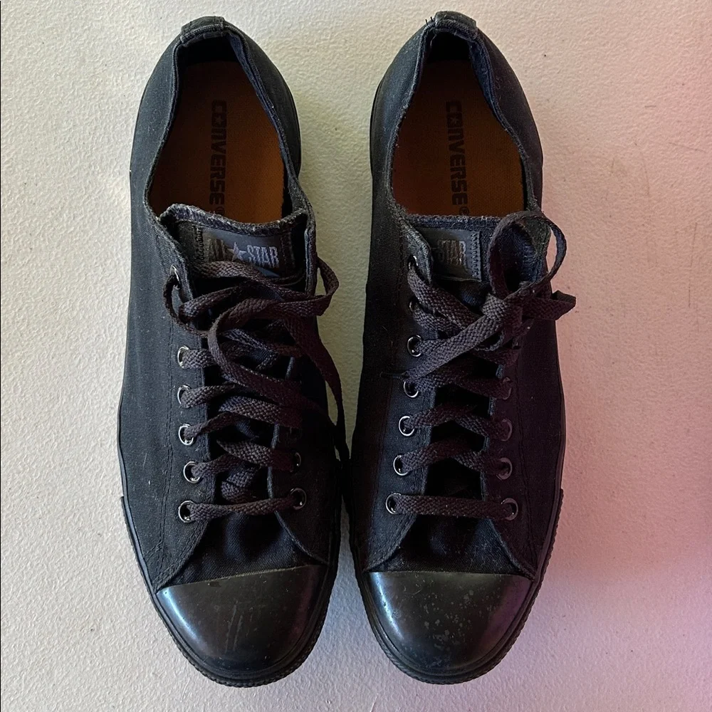 Converse Black Canvas Men's Sneakers - Picture 1 of 8